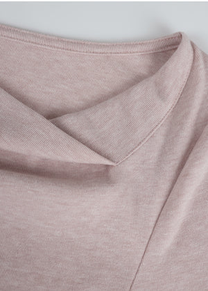 Aaliyah Unbalanced Cawl-neck Tee