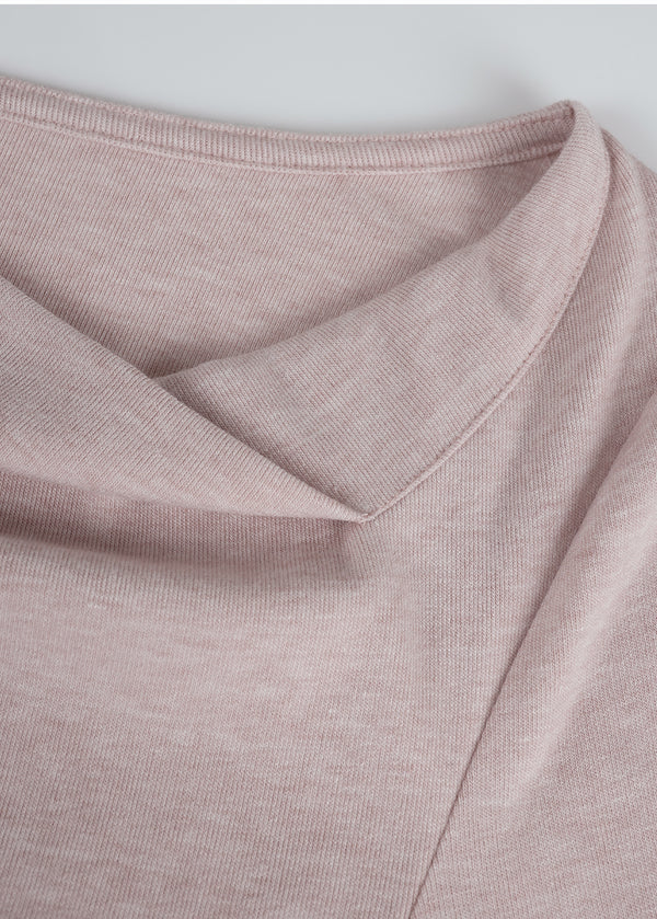 Aaliyah Unbalanced Cawl-neck Tee