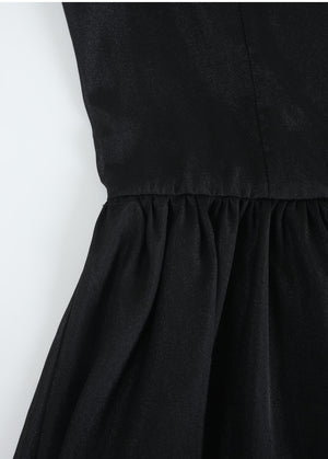 Aelira Short-Sleeve Tiered Blouse-Tie Setup