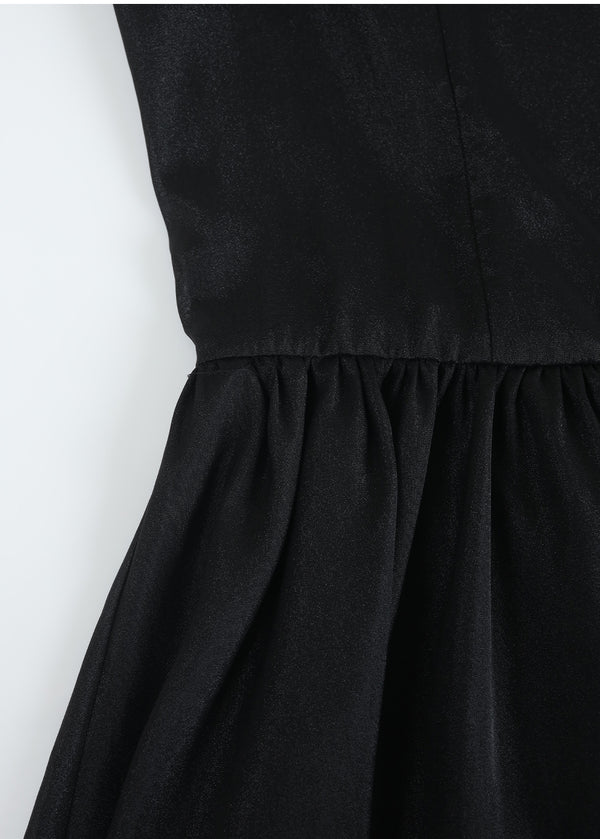 Aelira Short-Sleeve Tiered Blouse-Tie Setup