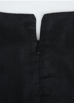Aelira Short-Sleeve Tiered Blouse-Tie Setup