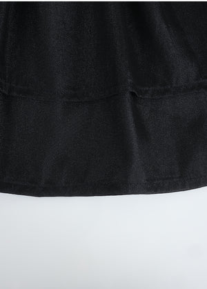 Aelira Short-Sleeve Tiered Blouse-Tie Setup