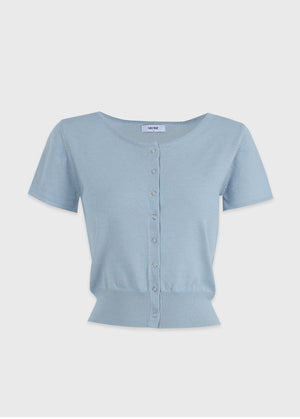 Agia Snap-button Short-sleeve Cardigan