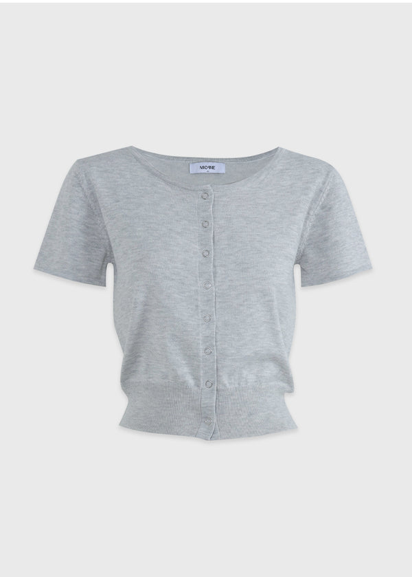 Agia Snap-button Short-sleeve Cardigan