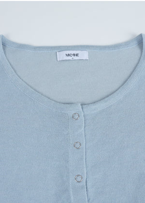 Agia Snap-button Short-sleeve Cardigan