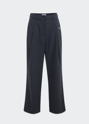 Anima Stripe Own-Tuck Wide Slacks
