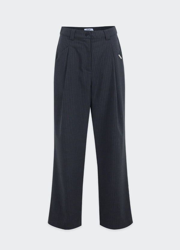 Anima Stripe Own-Tuck Wide Slacks