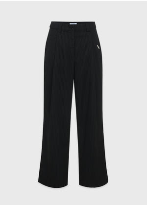 Anima Stripe Own-Tuck Wide Slacks