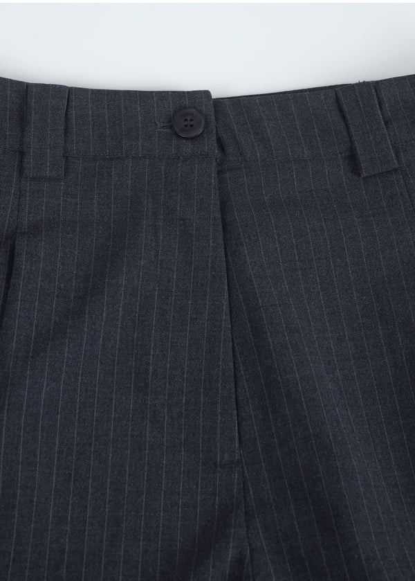 Anima Stripe Own-Tuck Wide Slacks