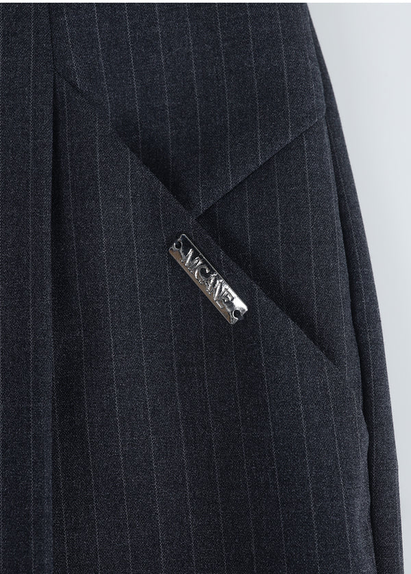 Anima Stripe Own-Tuck Wide Slacks