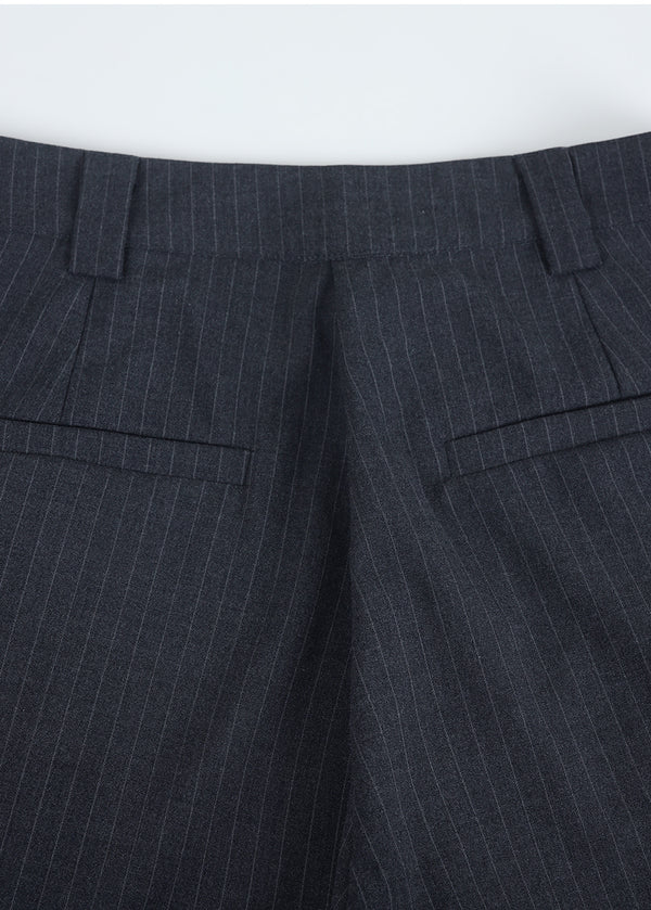 Anima Stripe Own-Tuck Wide Slacks