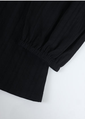 Aria Striped Shirring Blouse
