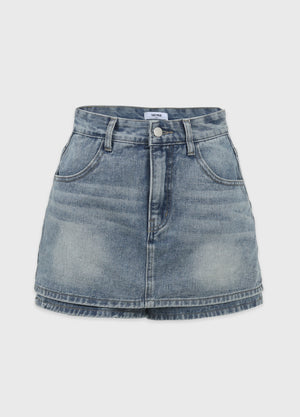 Avel Denim Mini Skirt Shorts