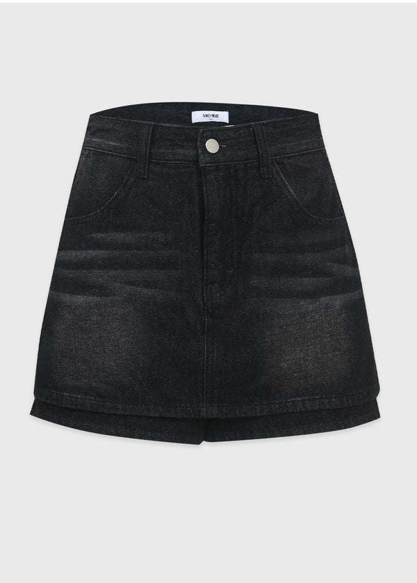 Avel Denim Mini Skirt Shorts
