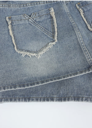 Avel Denim Mini Skirt Shorts