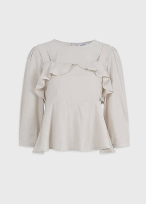 Aveline Ruffle Bustier-Blouse Setup