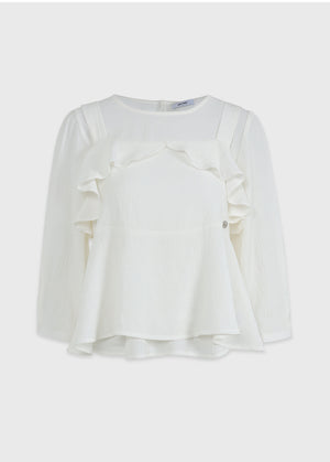 Aveline Ruffle Bustier-Blouse Setup