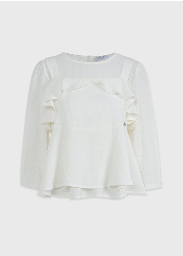 Aveline Ruffle Bustier-Blouse Setup