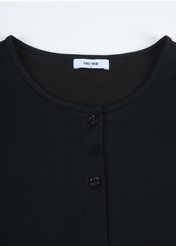 Ayra Twist-Detail Sleeveless Dress-Cardigan Setup