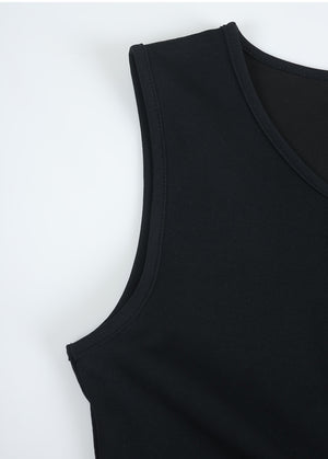 Ayra Twist-Detail Sleeveless Dress-Cardigan Setup