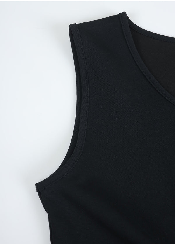 Ayra Twist-Detail Sleeveless Dress-Cardigan Setup