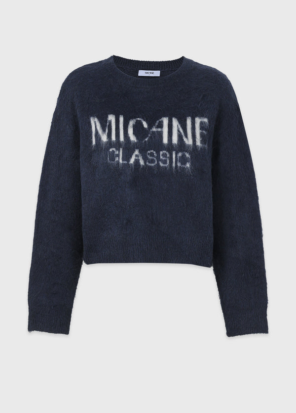 Balmy Logo 圓領針織髮帶 淺灰色