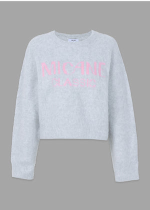 Balmy Logo 圓領針織髮帶 淺灰色