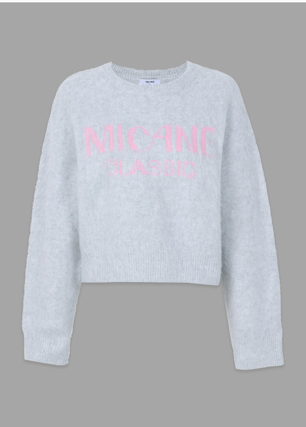 Balmy Logo 圓領針織髮帶 淺灰色