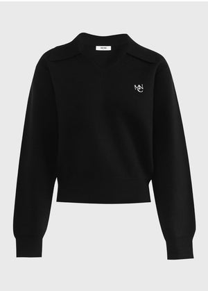 基本開領寬鬆針織衫