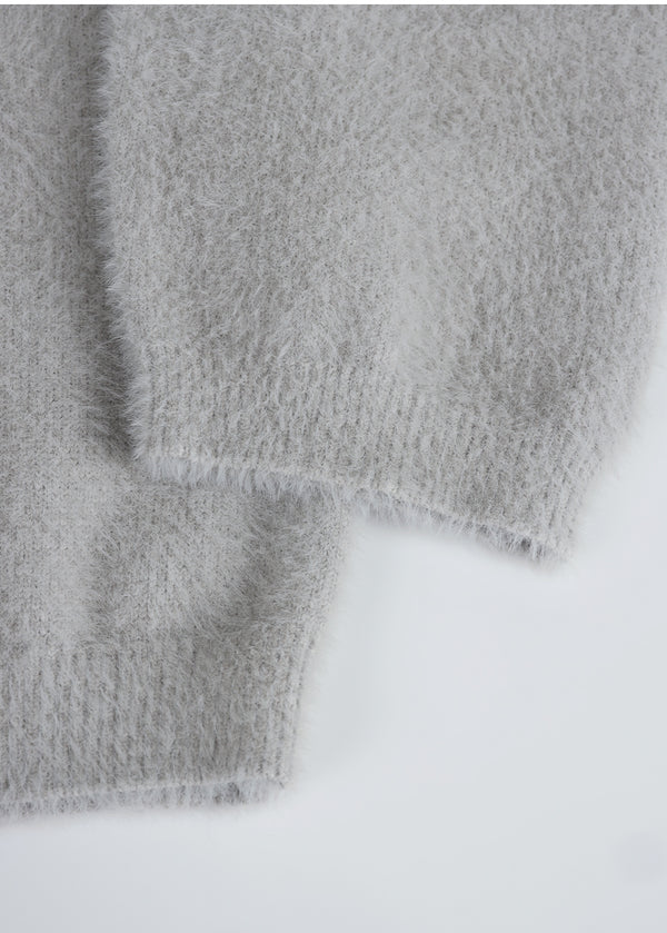 Belita Hairy Knit-Wool Sleeveless Setup