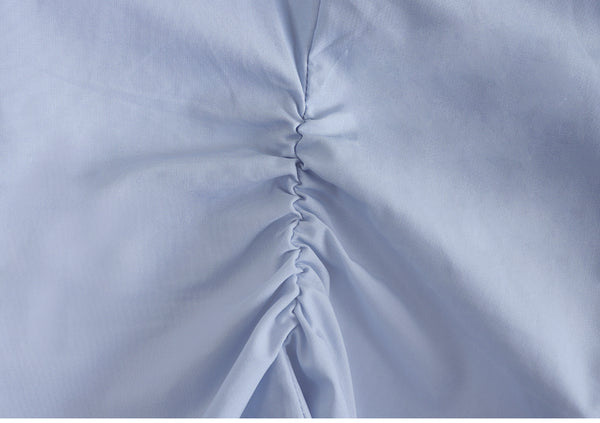 Bellflower Heart Neck Slit Blouse