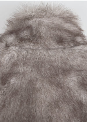 Bernice High Neck Half Fur Jacket