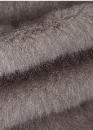 Bernice High Neck Half Fur Jacket