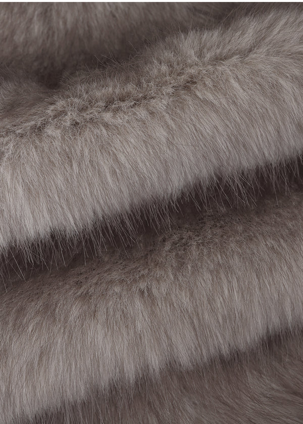 Bernice High Neck Half Fur Jacket
