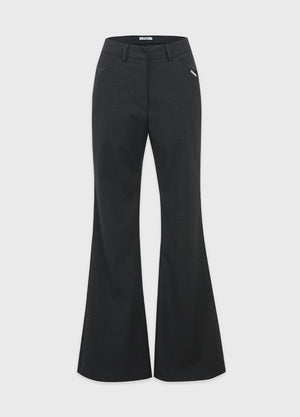 Bess Stripe Semi Flared Slacks