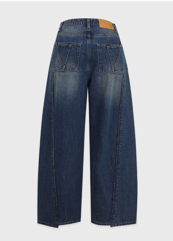 Blake Fringe Line Wide Denim Pants
