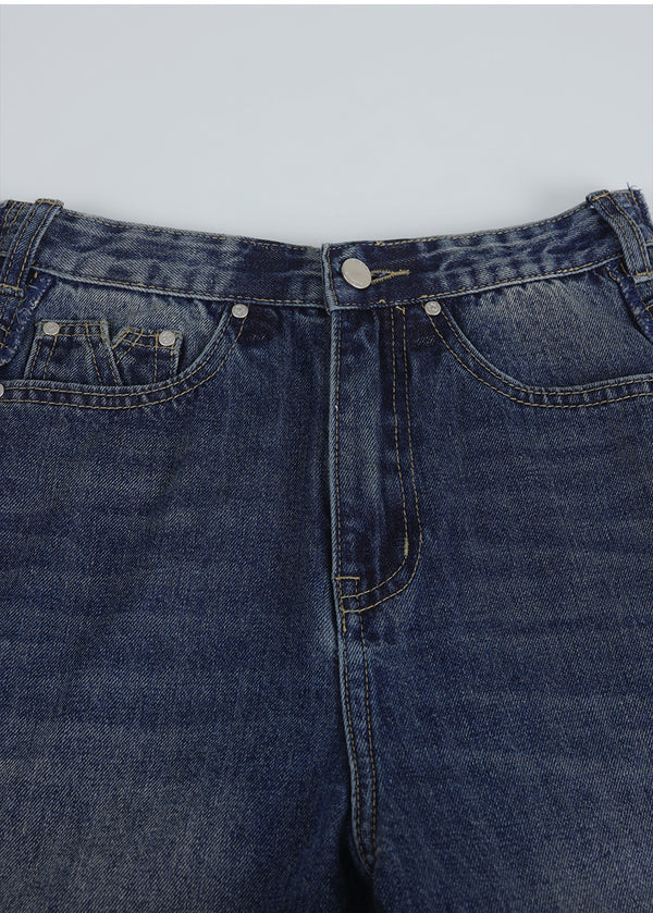 Blake Fringe Line Wide Denim Pants