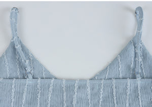 波點 V 領開衩緊身胸衣