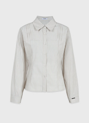 Bonnie Pintuck Striped Shirt