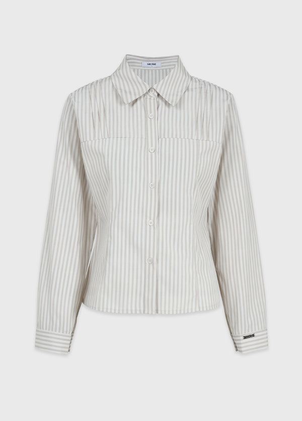 Bonnie Pintuck Striped Shirt