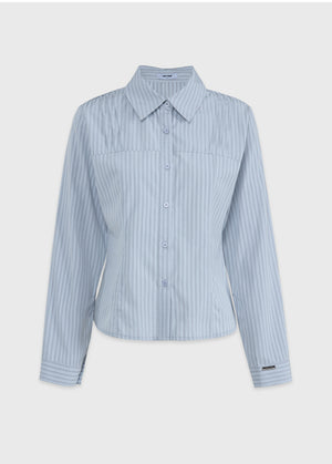 Bonnie Pintuck Striped Shirt
