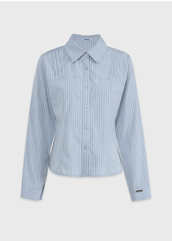 Bonnie Pintuck Striped Shirt