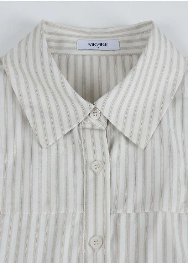 Bonnie Pintuck Striped Shirt