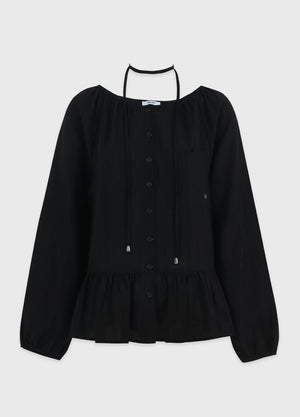 Boo Frill Tie Blouse
