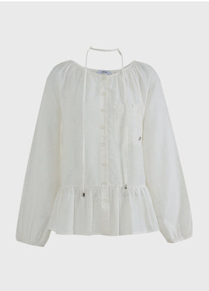Boo Frill Tie Blouse