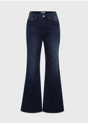 Boris Back Point Flared Denim Pants