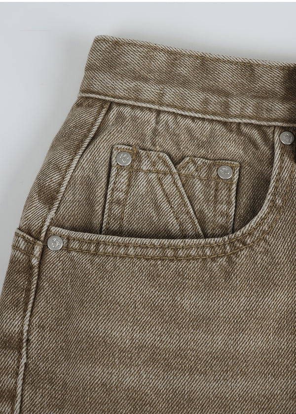 Boris Back Point Flared Denim Pants