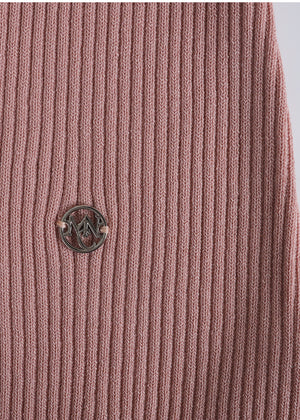 Bouquet Heart Neck Knit Navy