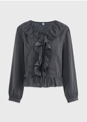 Bronte Ruffle Stripe Blouse