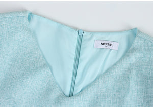 Brunnera M-Point Tweed Long Dress